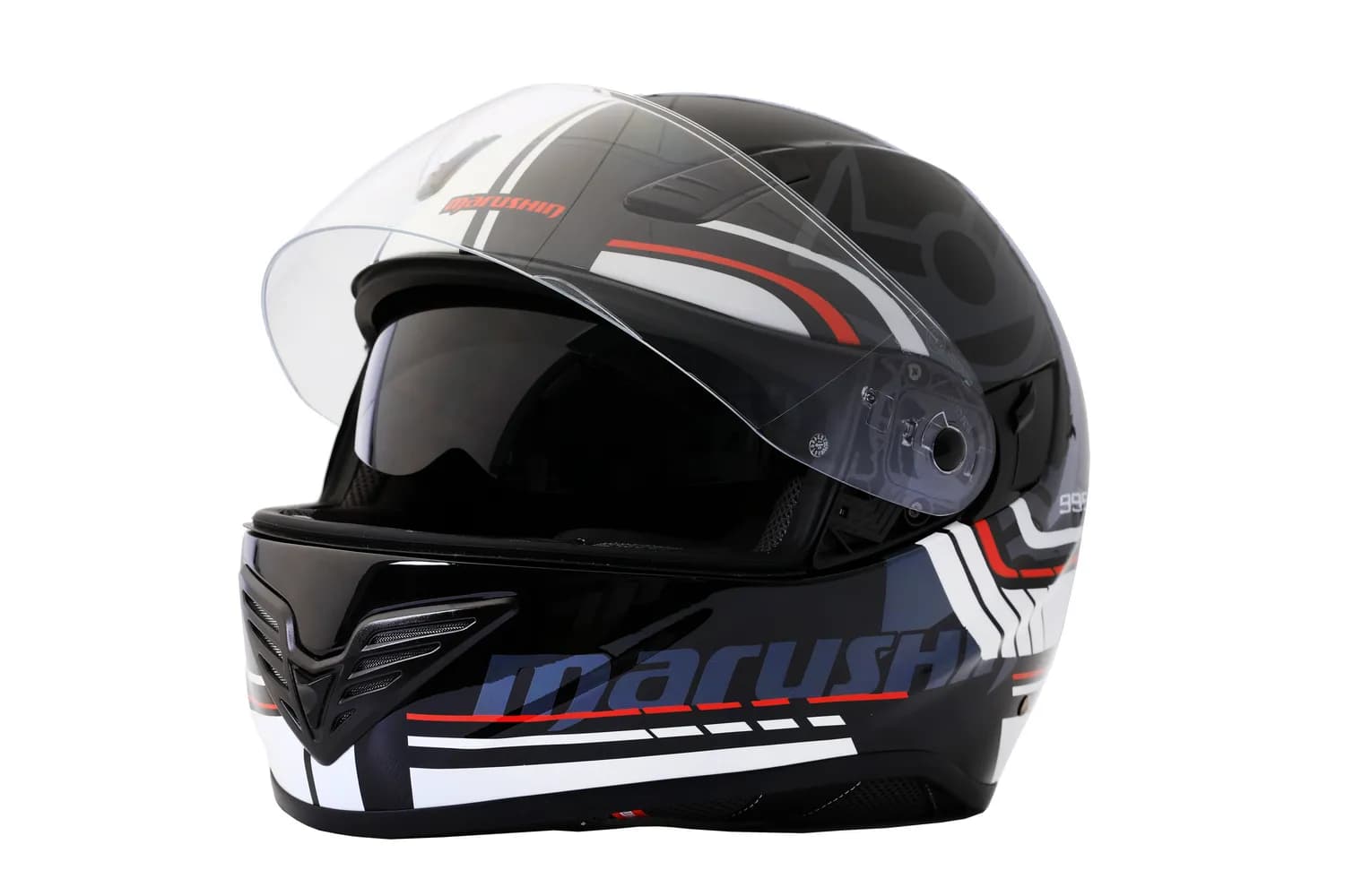 Marushin FullFace 999 RS Comfort, Laser white / red  M 3