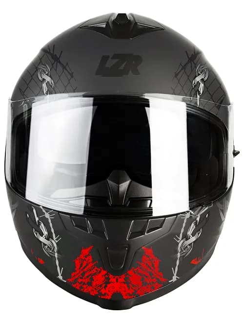 LZR FullFace FH3 Pitbull 3 Black - Red - White - Matt / XS 3