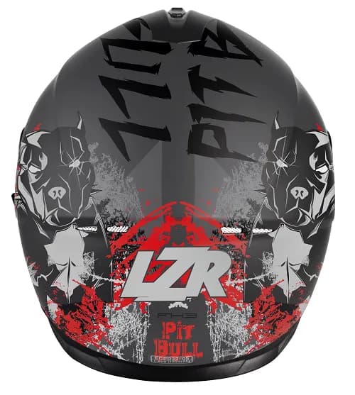 LZR FullFace FH3 Pitbull 3 Black - Red - White - Matt / XXL 4