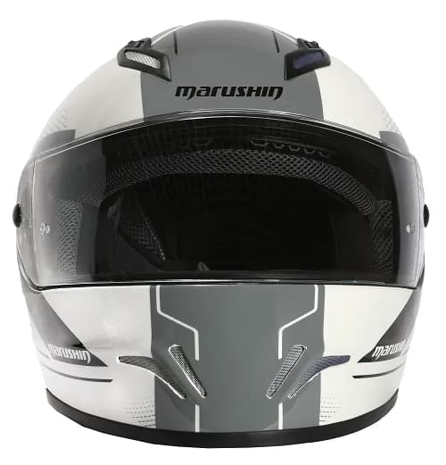 Marushin FullFace RS3, Techno white/grey XL 2