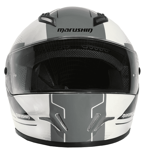 Marushin FullFace RS3, Techno white/grey L