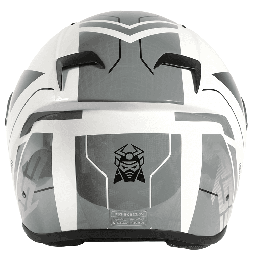 Marushin FullFace RS3, Techno white/grey L