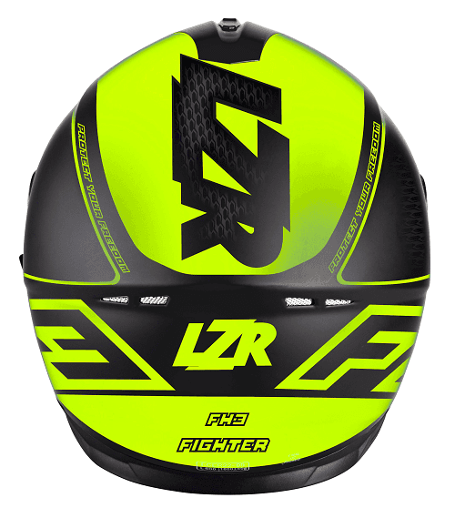 LZR FullFace FH3 Fighter Black - Yellow Fluo - Matt / M