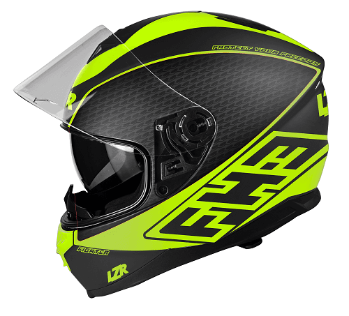 LZR FullFace FH3 Fighter Black - Yellow Fluo - Matt / M