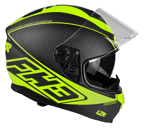 LZR FullFace FH3 Fighter Black - Yellow Fluo - Matt / M