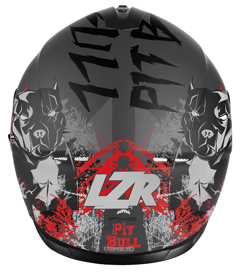LZR FullFace FH3 Pitbull 3 Black - Red - White - Matt / XXL