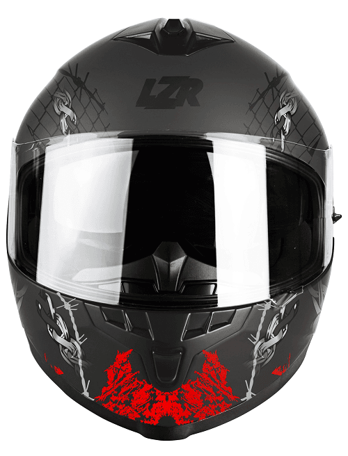 LZR FullFace FH3 Pitbull 3 Black - Red - White - Matt / XXL
