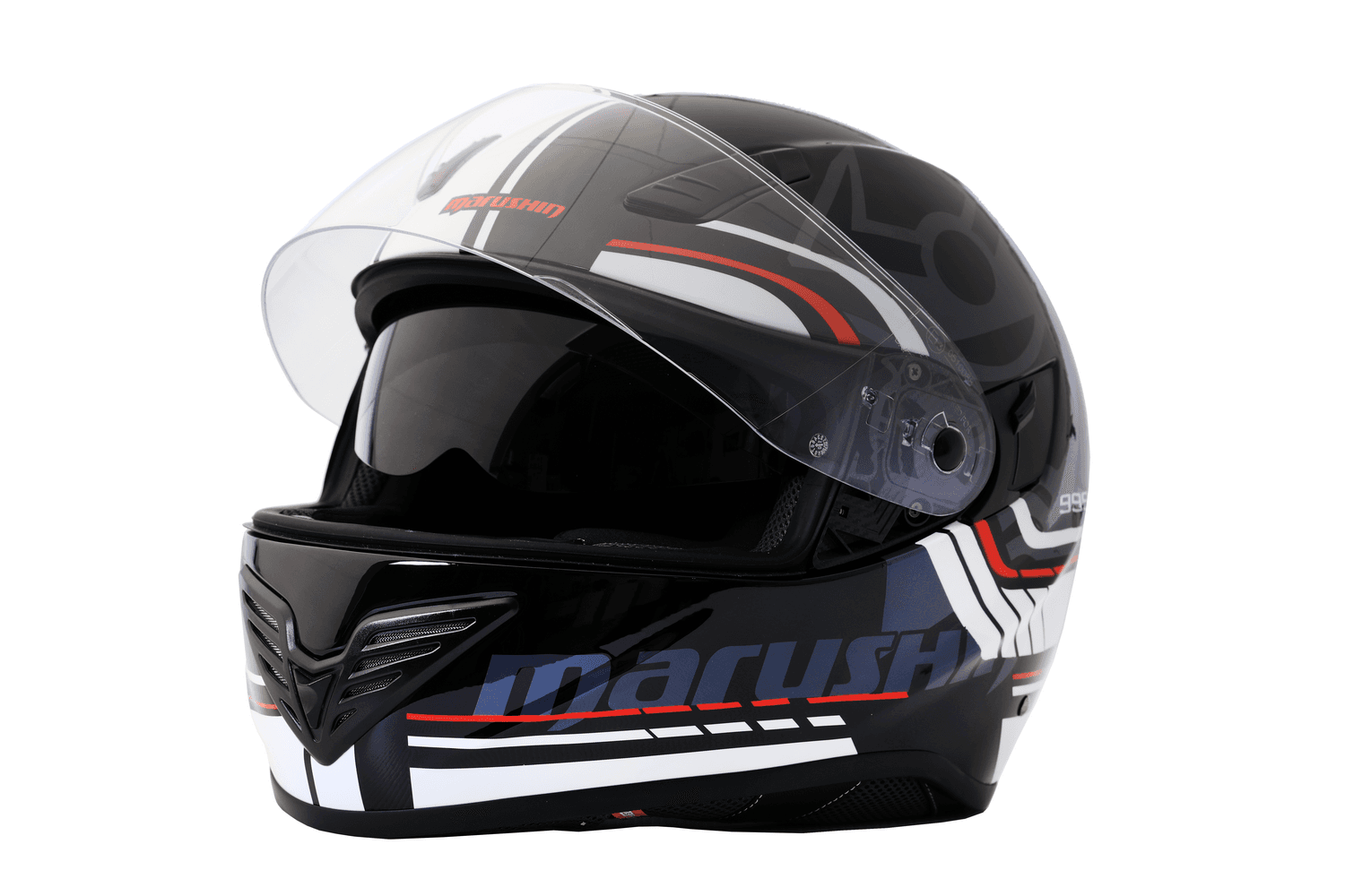 Marushin FullFace 999 RS Comfort, Laser white / red  XS
