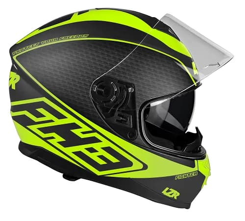 LZR FullFace FH3 Fighter Black - Yellow Fluo - Matt / S
